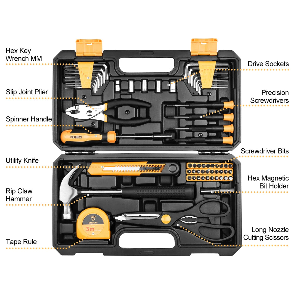 62Pcs EDC Professional Woodworking Tool Set