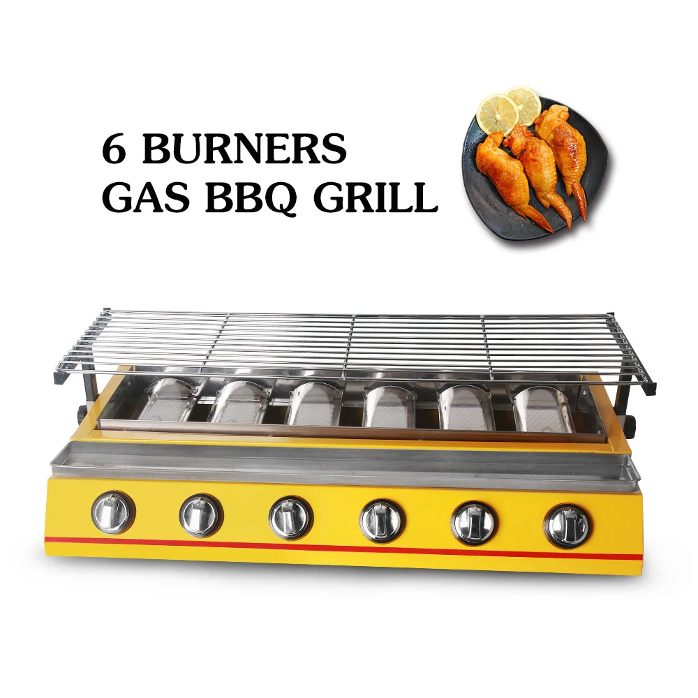 Stainless Stee 6 Burners Gas BBQ Grill