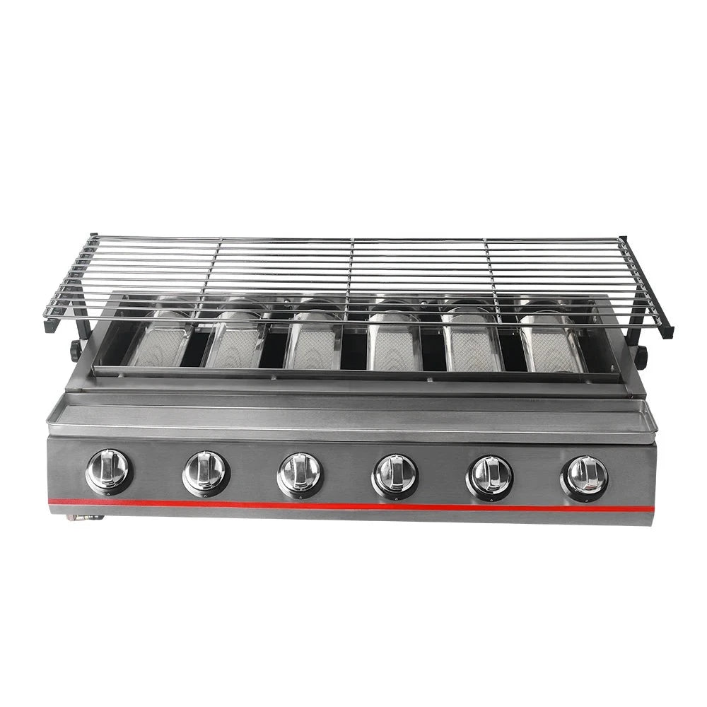 Stainless Stee 6 Burners Gas BBQ Grill