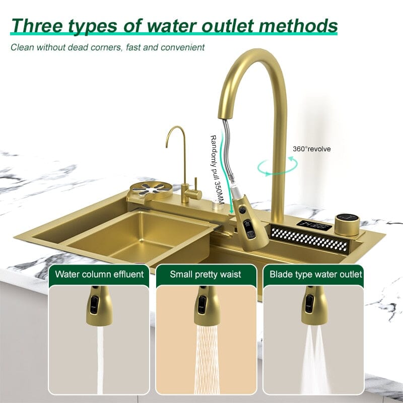Goldie â˘ď¸- Multifuctional Luxury Kitchen Sink Luxury Kitchen Sink Expensive Stuff Shop