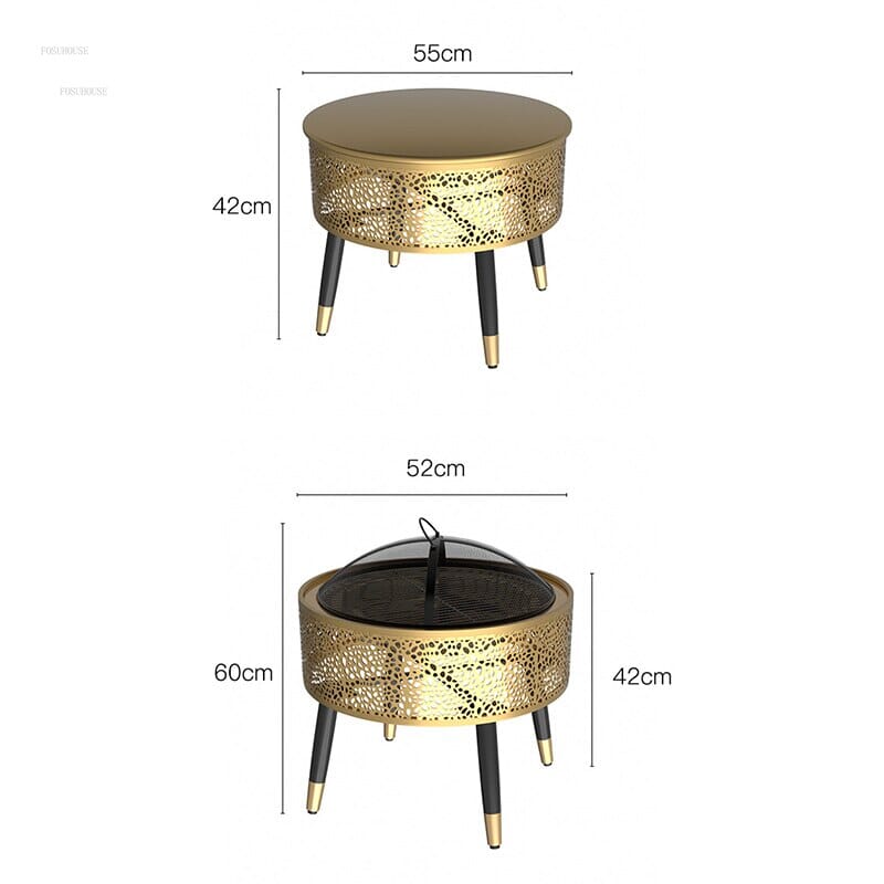 RadiantSun Golden Halo Fire Pit Luxury Fire Pits Expensive Stuff Shop