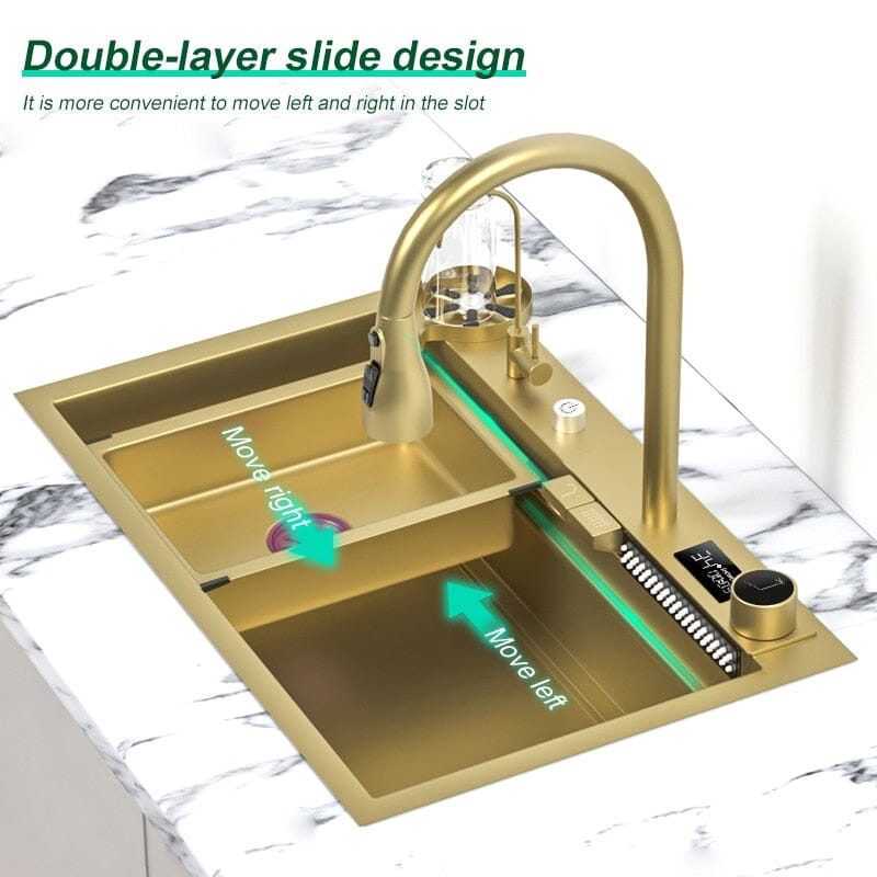 Goldie ™️- Multifuctional Luxury Kitchen Sink Luxury Kitchen Sink Expensive Stuff Shop 