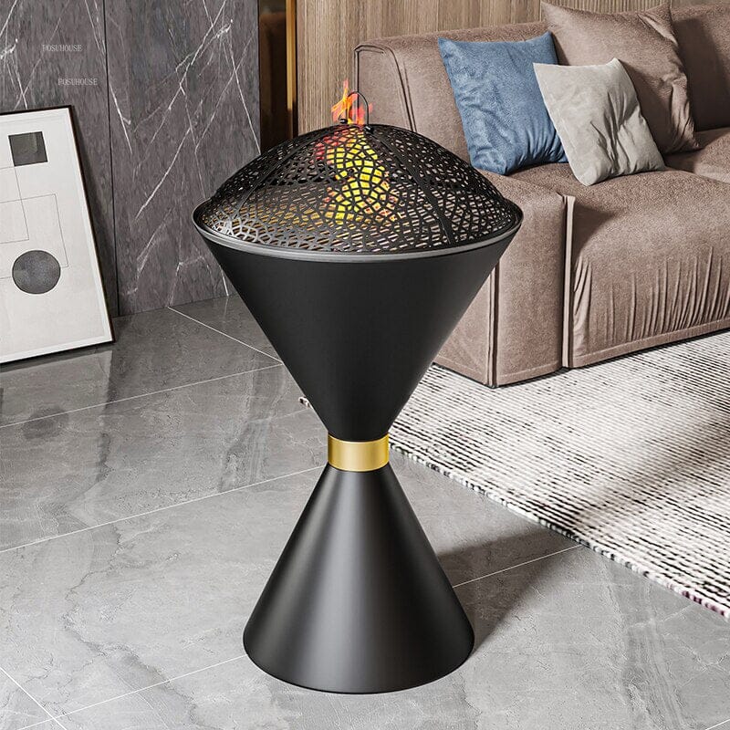 Hourglass™️- Indoor-Outdoor Fire Pit Grill Table Luxury Fire Pits Expensive Stuff Shop 