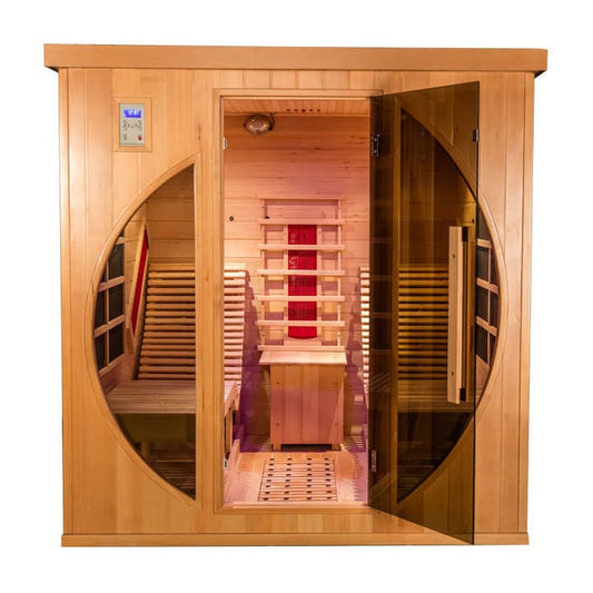 SereniLux ™️- 3-Person Luxury Infrared Sauna with Carbon Panel Heaters Infrared Saunas Expensive Stuff Shop 1800*1800*1900mm 