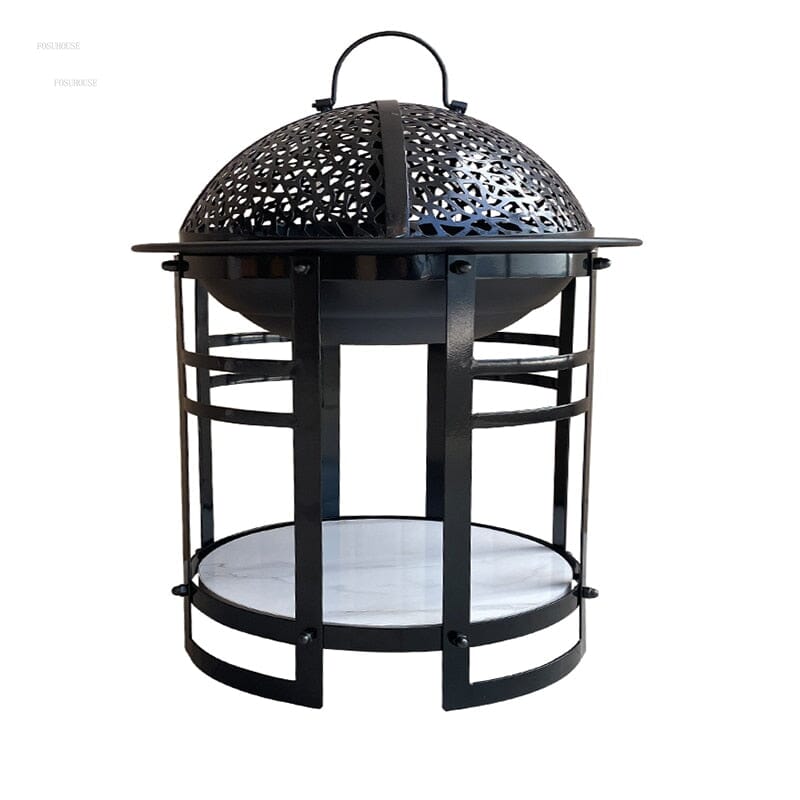 VillaVerve™️ Flame & Feast: Sophisticated Fire Pit and Indoor Grilling Indoor Fire Pit Expensive Stuff Shop 