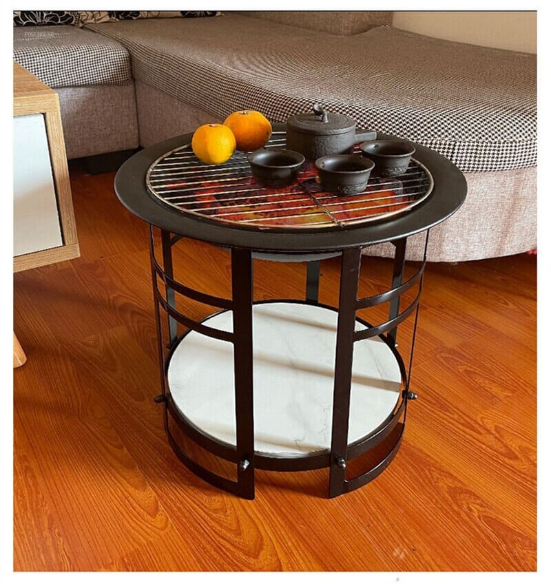 VillaVerve™️ Flame & Feast: Sophisticated Fire Pit and Indoor Grilling Indoor Fire Pit Expensive Stuff Shop 